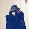 Man and woman kissing